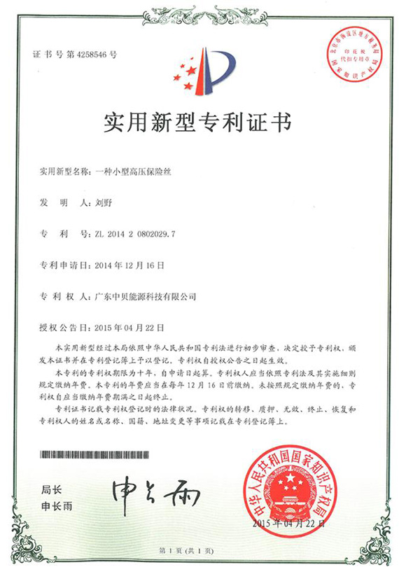 小型高壓保險絲